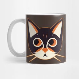 Black cat looking to side Mug